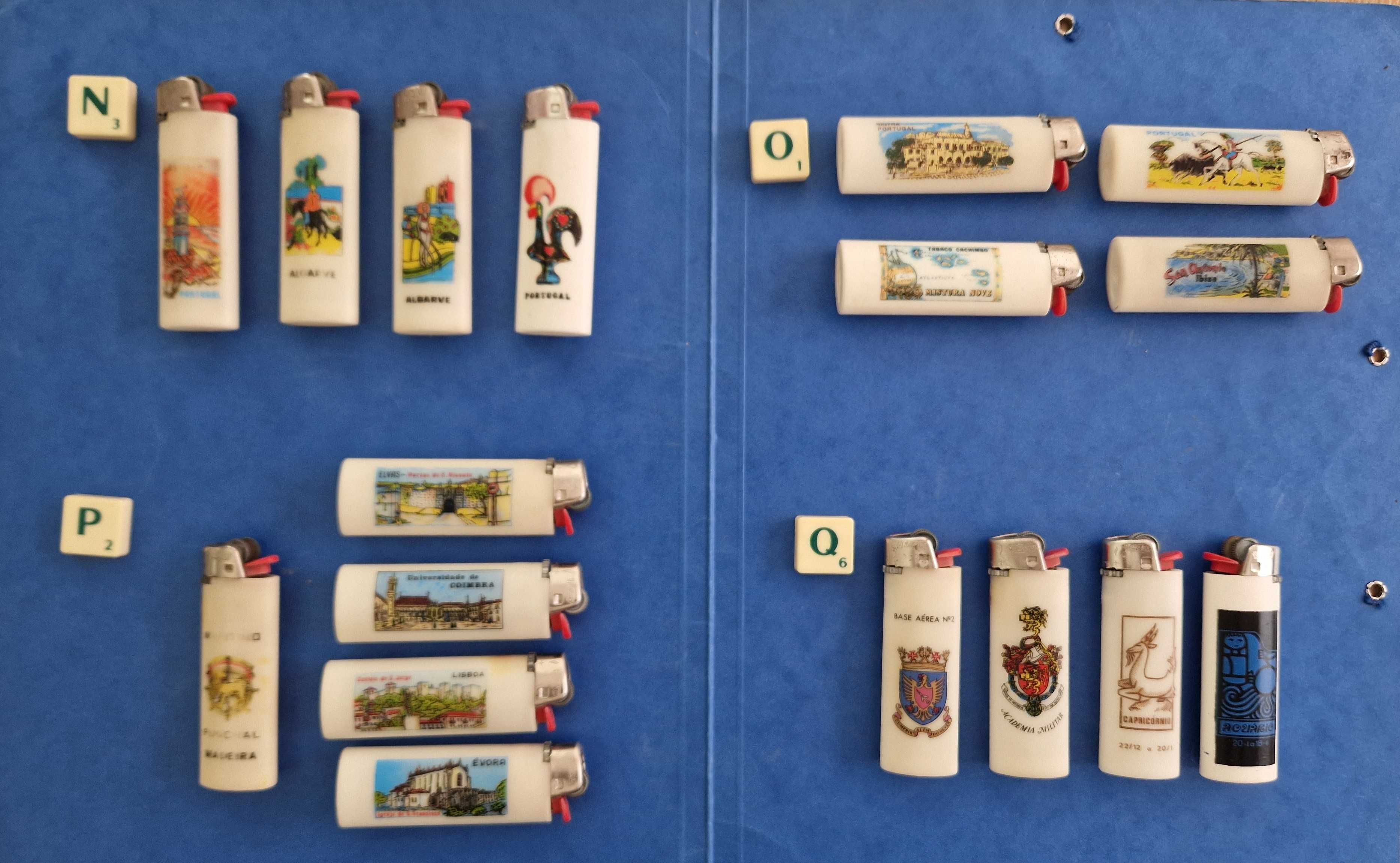 Coleção de isqueiros com temas de Portugal — Lotes A a Q — 5€/lote