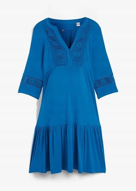 B.P.C sukienka ciążowa z koronką atlantycki niebieski r.44/46