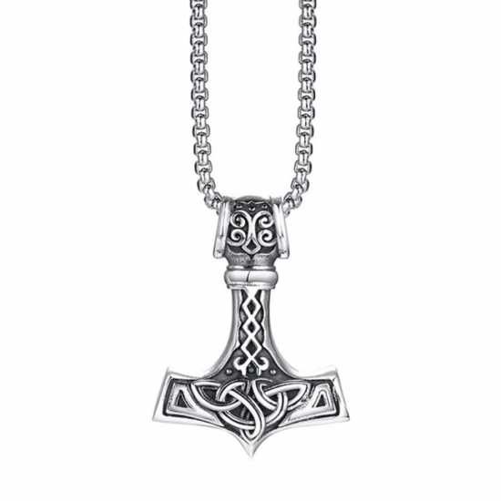 Zawieszka z Młotem Thora o wysokim połysku Wikingowie