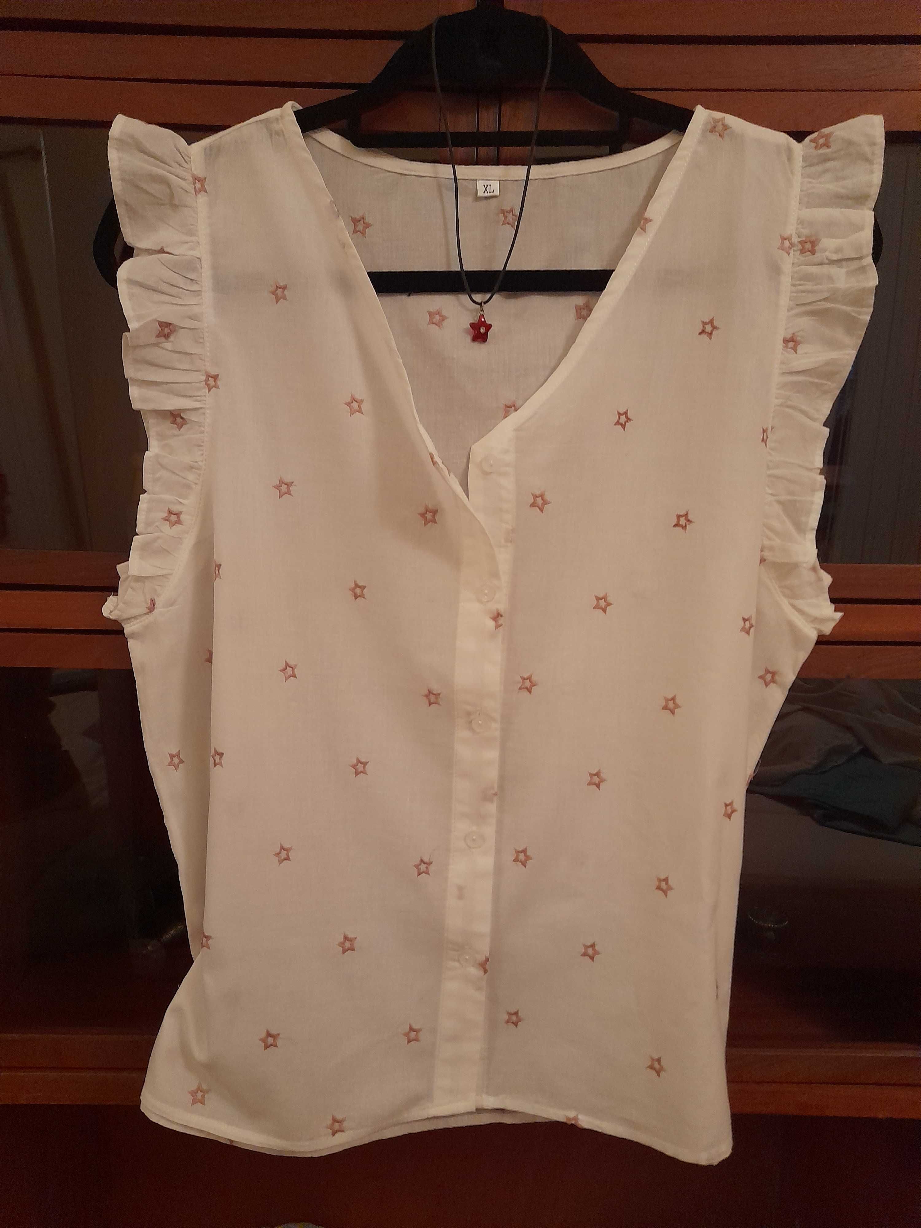 BLUSA branca com estrelas