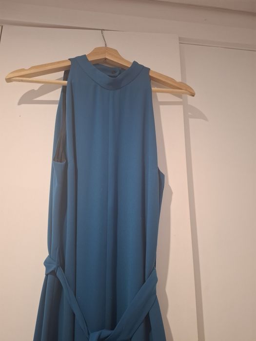 Macacão azul turquesa