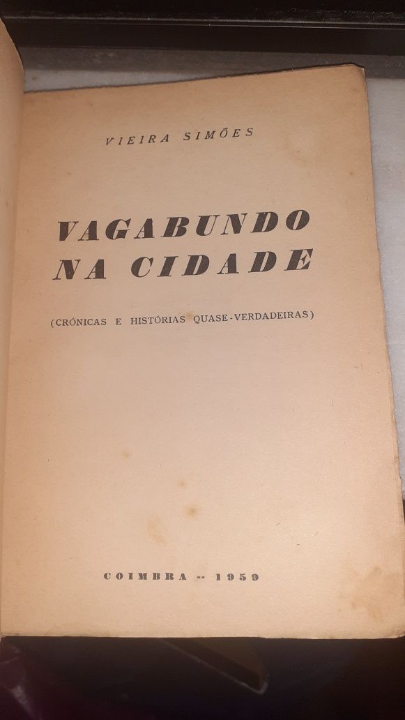 Vieira Simões Vagabundo na cidade 1959 Rui Knopfli ilustração raro