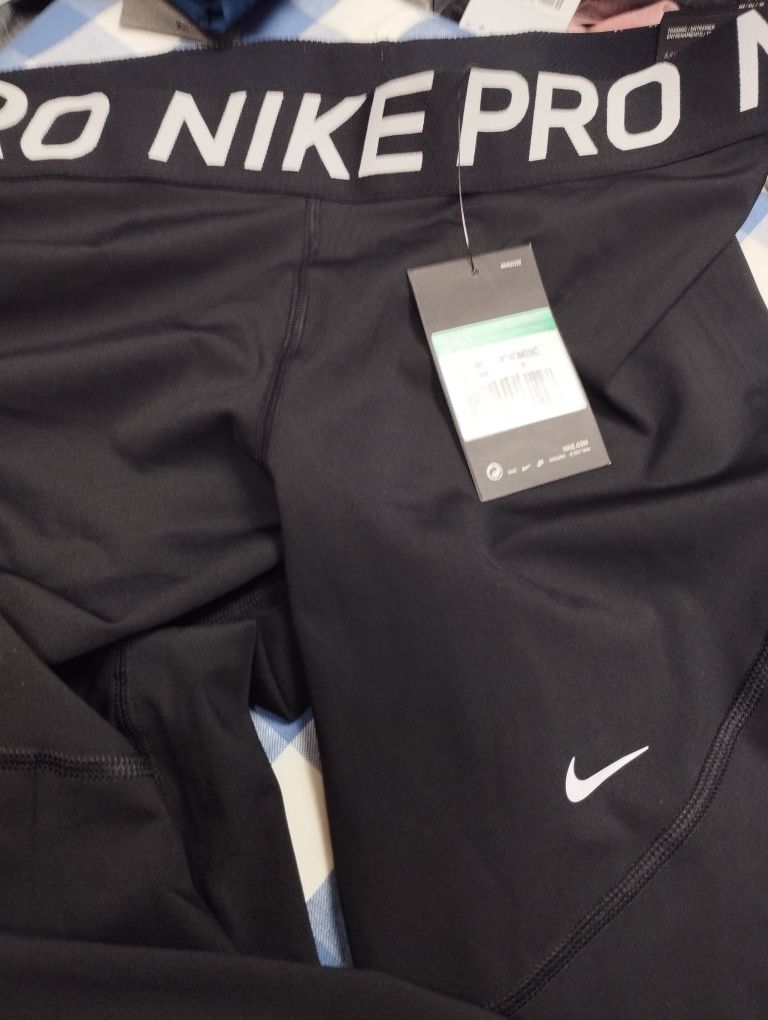 Nike pro legginsy XL czarne trzy czwarte
