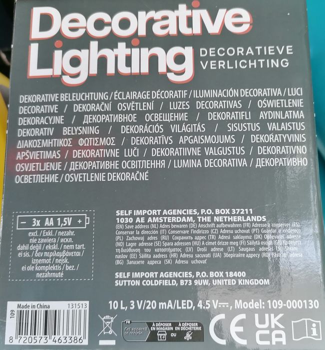 Oświetlenie dekoracja Led dekoracyjne 3xAA