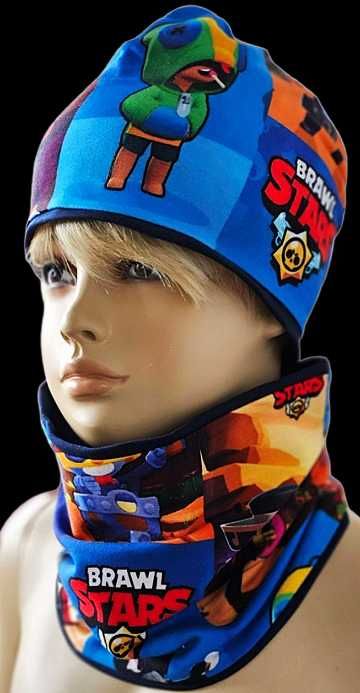 Komplet zestaw czapka i komin  jesienne  53-55