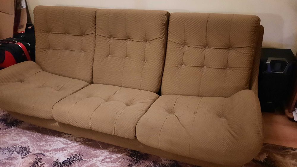 Zestaw wypoczynkowy Atlantis lata 70 vintage PRL Space Age sofa+fotele
