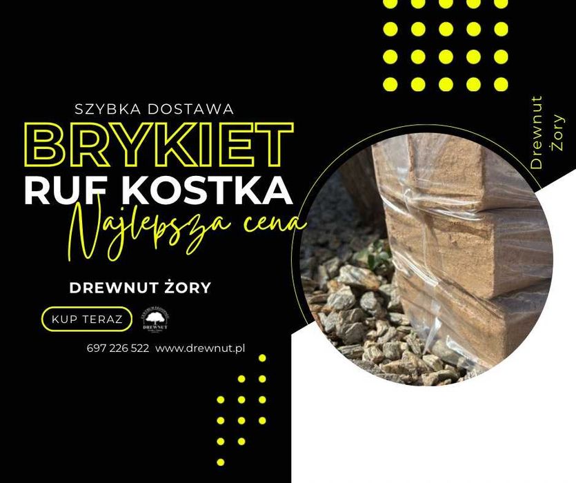 RUF, NAJTAŃSZY pellet oraz Gold Feniks Wirex Brykiet drzewny Gratis