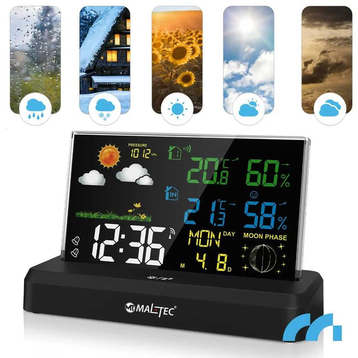 Термометр, барометр, будильник, бездротова метеостанція Daily2000M