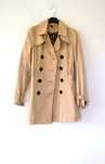 H&M kremowy bezowy wiosenny plaszczyk H&M 38 40 L M z guzikami kurtka