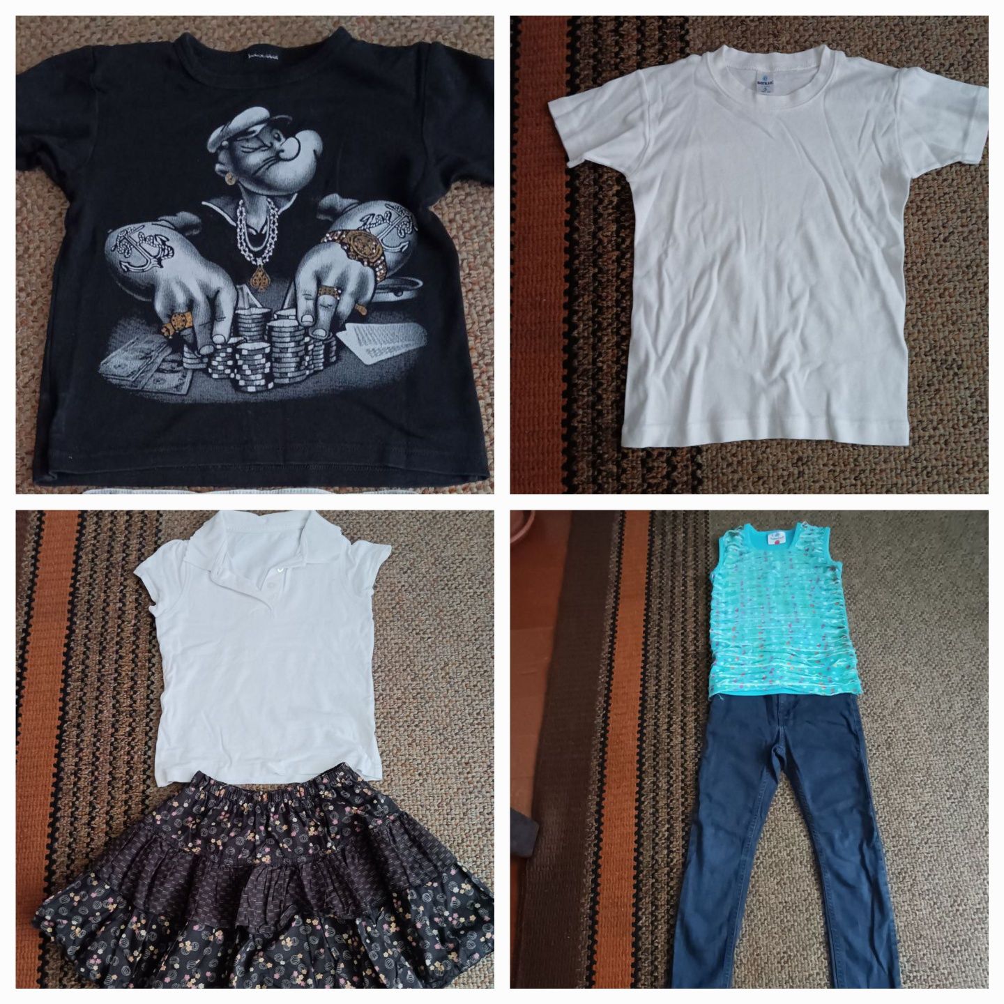 Пакет вещей на девочку 5-6лет футболки, платья,юбки, джинси