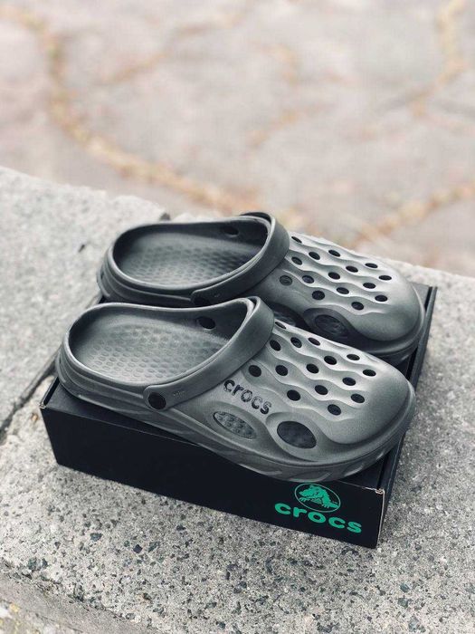 Crocs Dark Green мужские для дома улицы квартиры Тапочки Крокс чоловіч