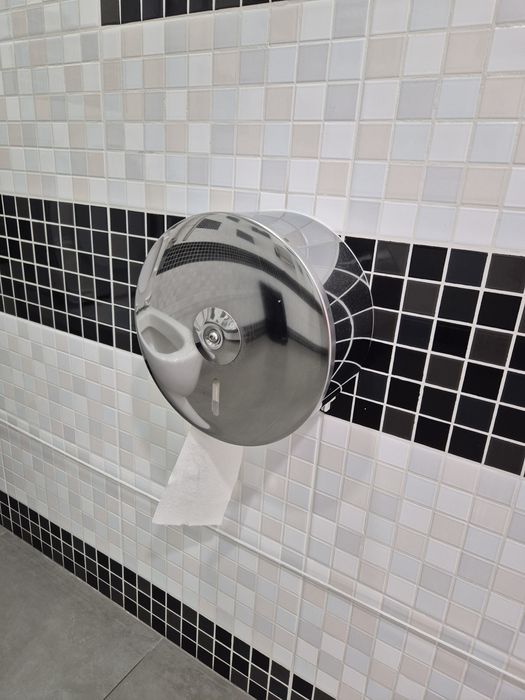Conjunto de porta rolos, doseador dispensador de papel em inox