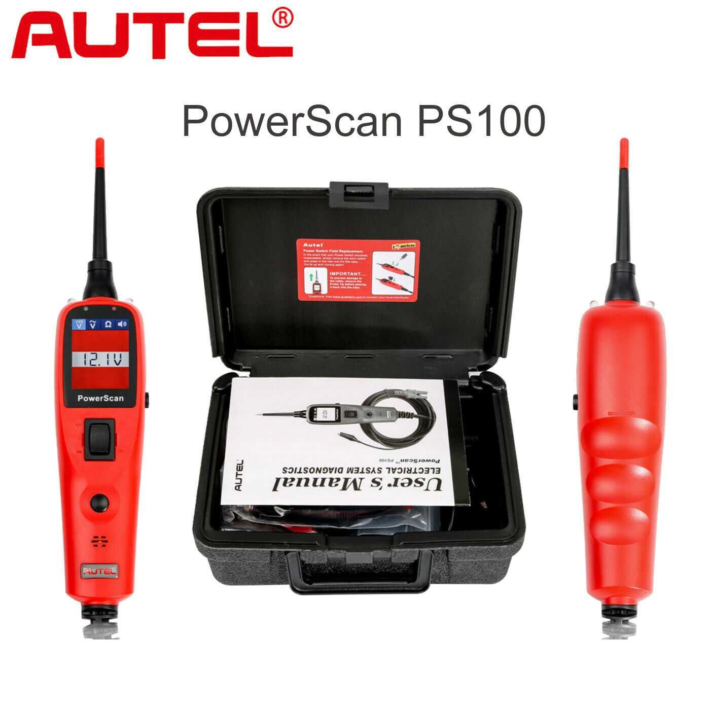 Máq. Teste circuitos elétricos auto Autel PowerScan PS100 - 12V/24V