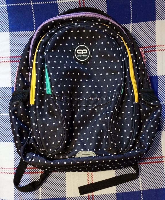 Plecak szkolny w kropki Rainbow Dots CoolPack 4 przegrody 29 L