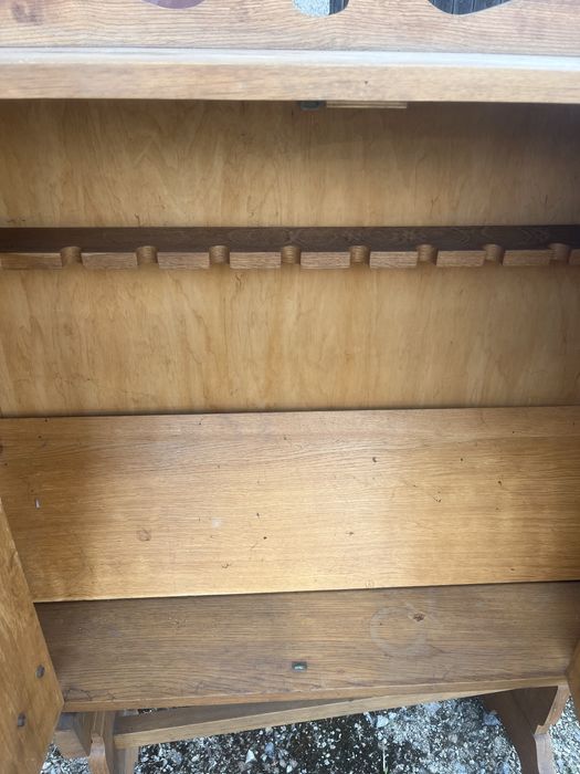 Zestaw mebli kuchennych Cepelia PRL - 2 komody, stolik, 4 krzesla