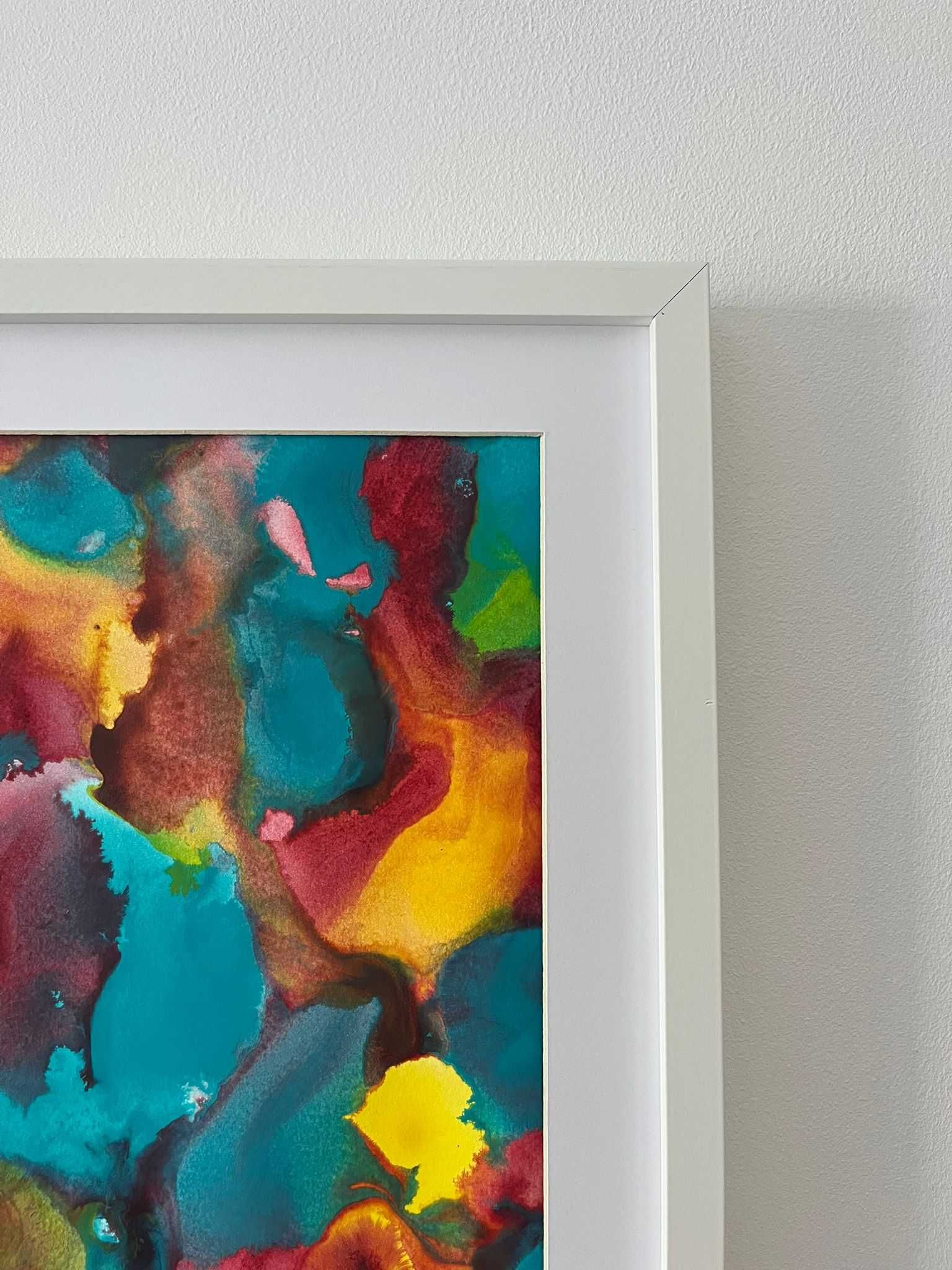 Pintura abstrata em acrílico