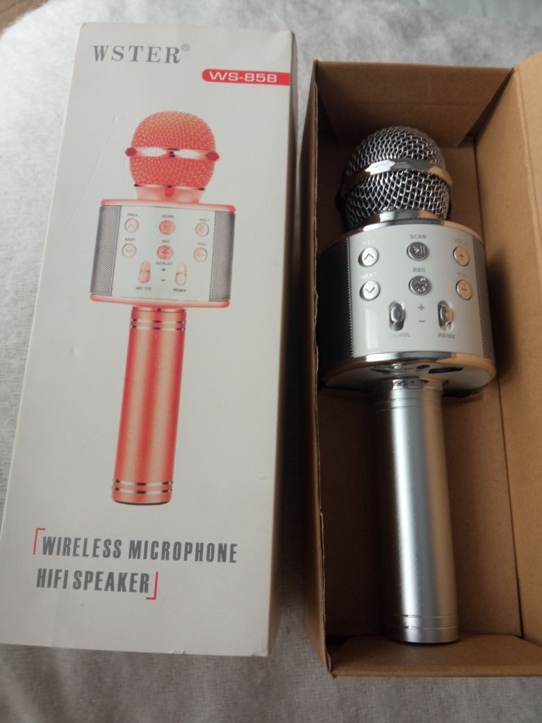Mikrofon Karaoke - Srebrny