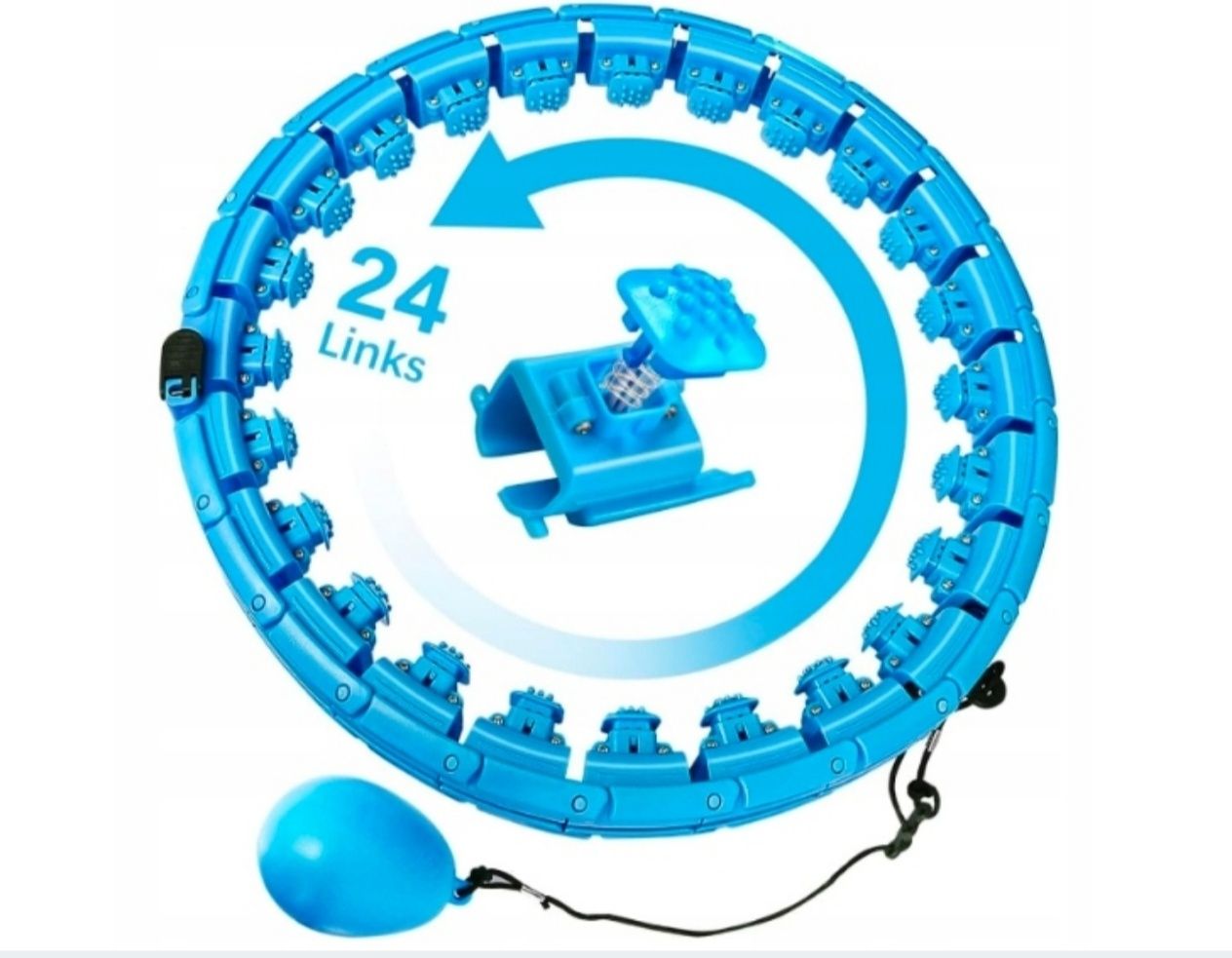 Hula hop niebieskie z obciążeniem N372