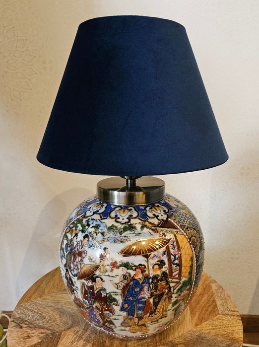 Lampa ceramiczna z chińskiej porcelany
