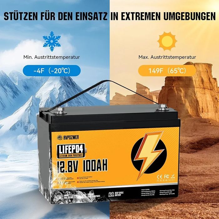 Акумулятор LiFePO4 на 12,8 V 100 Ah.