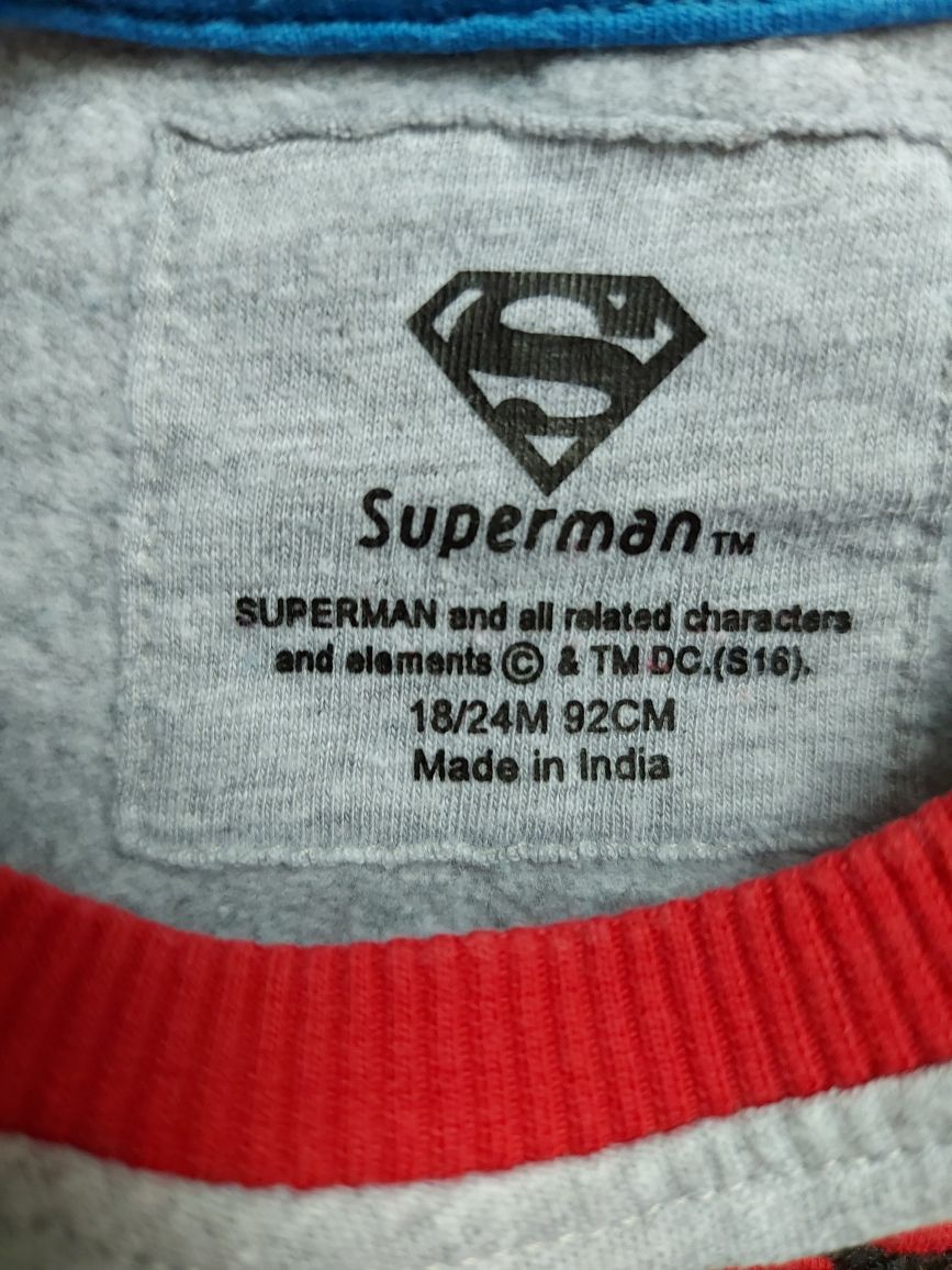 Bluza Superman chłopięca 92cm 18-24mce