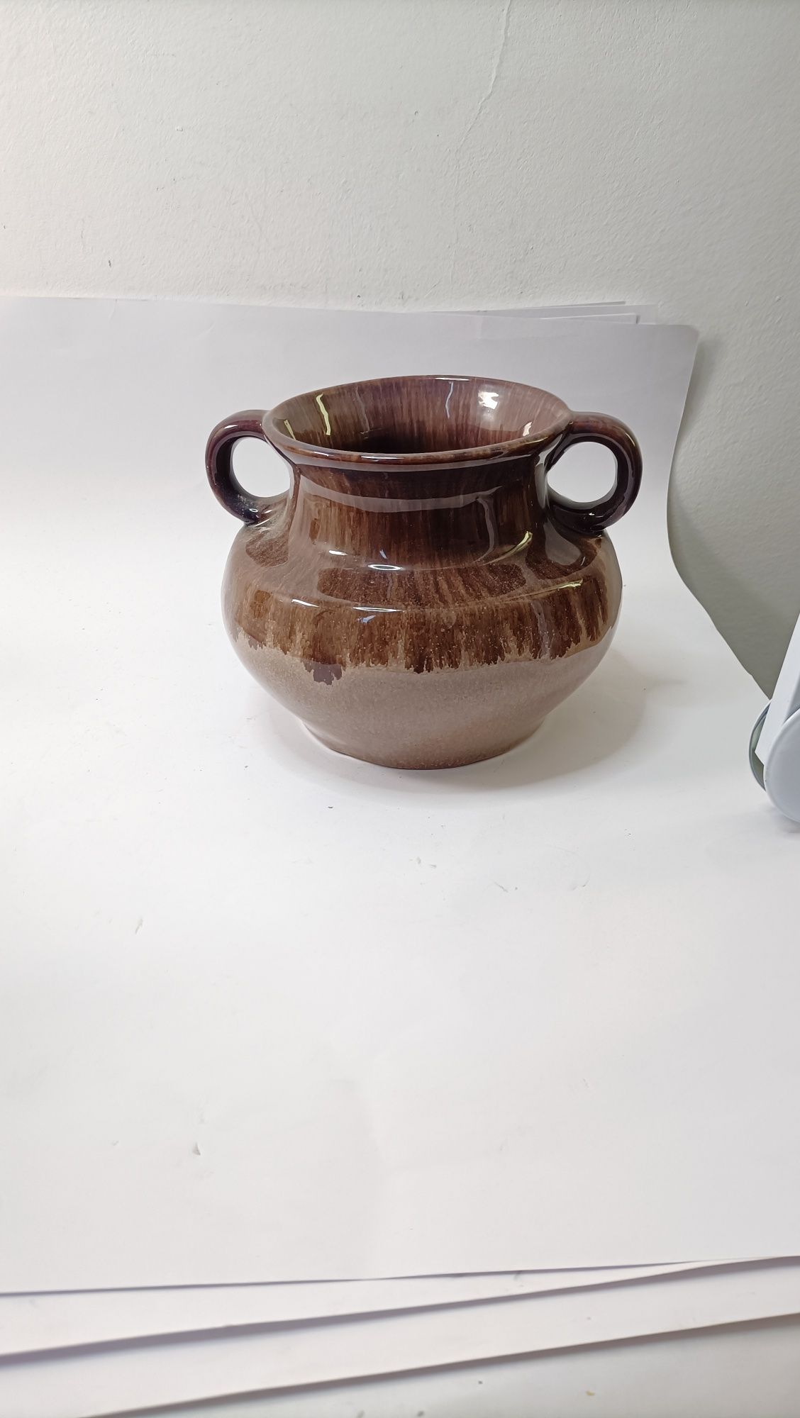 Piękny ceramiczny Stary wazon design PRL