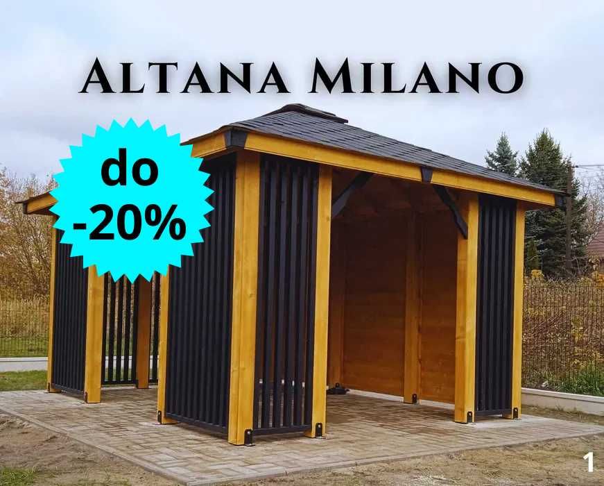 Altana MILANO drewniana altanka do ogrodu. Montaż i dowóz. Producent