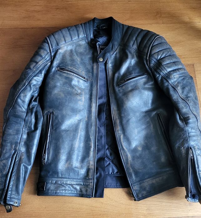 Blusão motard pele