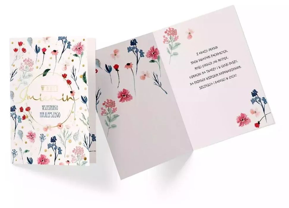 Karnet B6 PR-242 Imieniny kwiaty. Kukartka. Nowy Produkt