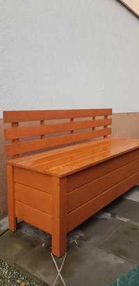 Drewniana ławka ława otwierana