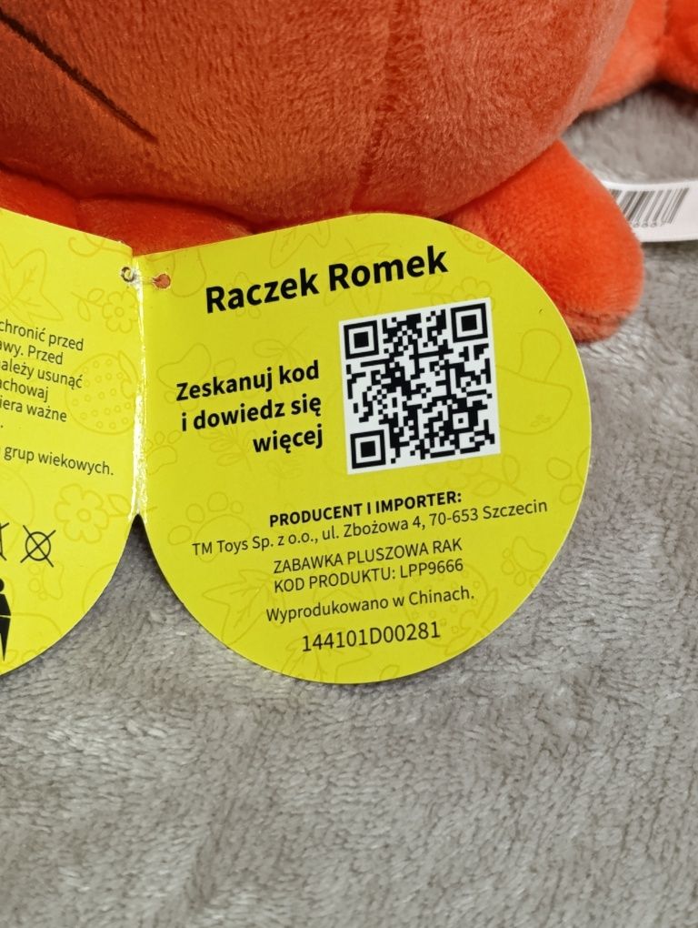 Maskotka przytulanka pluszak Raczek Romek