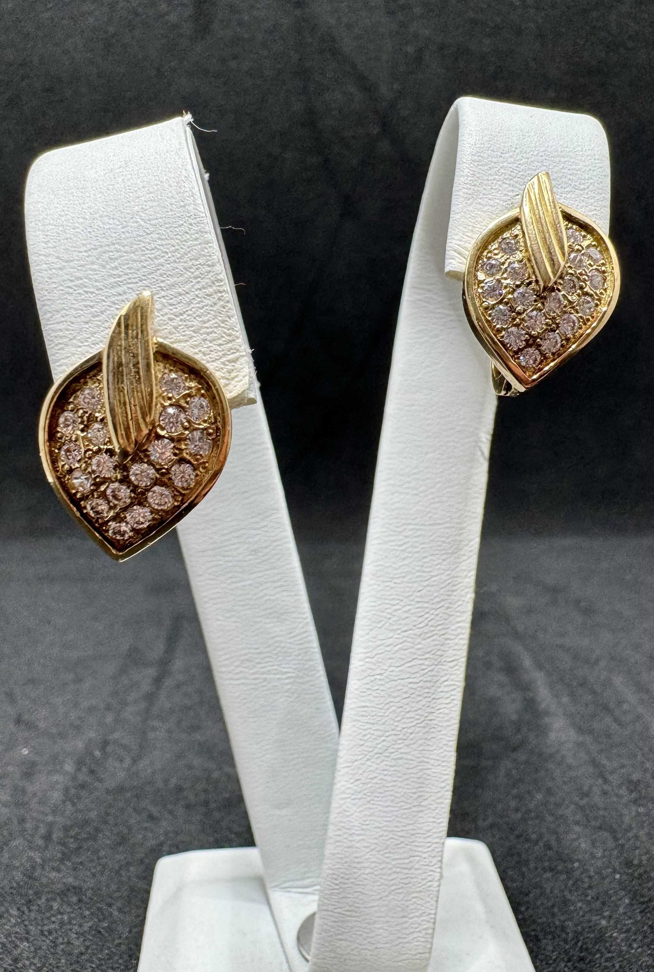 Złote kolczyki z cyrkoniami, 14ct 583, 6,76g