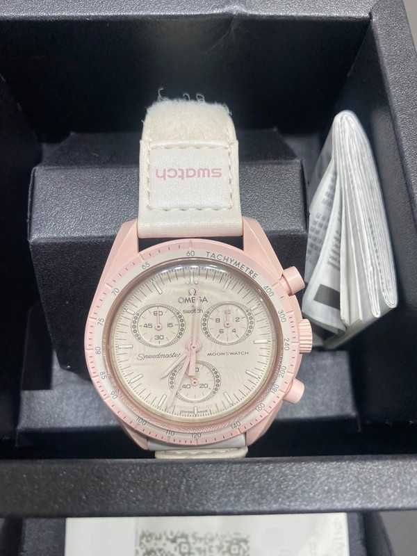 Omega x Swatch Misja do Wenus Edycja Lim.: Bioceramic Złoty Kwadrat