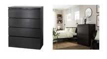 Comoda IKEA Malm de Madeira Castanha