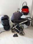 Wozek 3w1 junama diamond s line czarny czarno zloty wysyłka + CYBEX