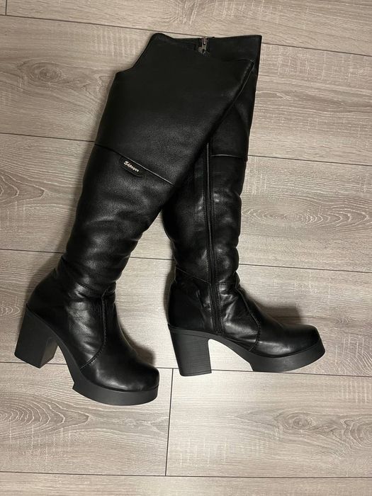 Шкіряні,зимові чоботи