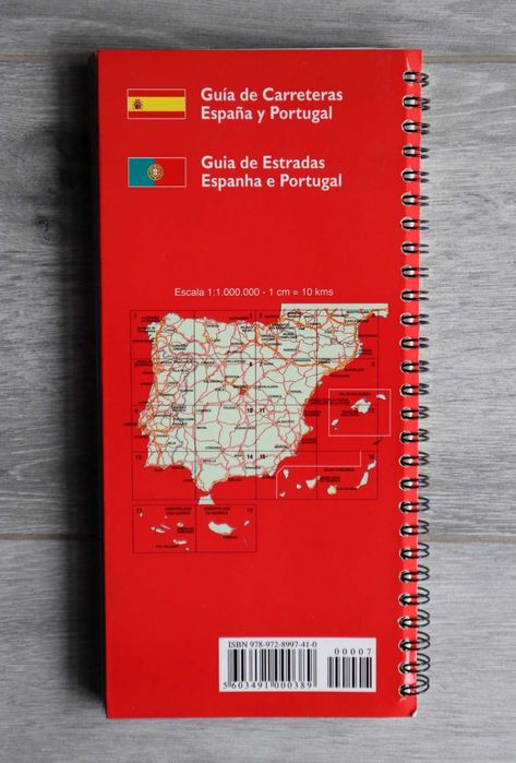 Mapa estradas completo Portugal e Espanha argolas