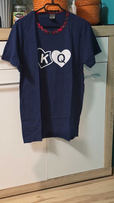 Piżama męska ciemnoniebieska komplet