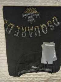 Dsquared2 koszulka damska rozm. 2xl czarna bawełna Nowa