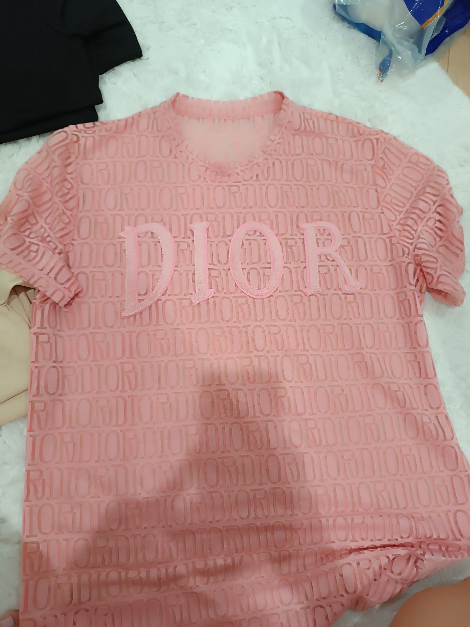 Koszulka dior różowa stan idealny uni