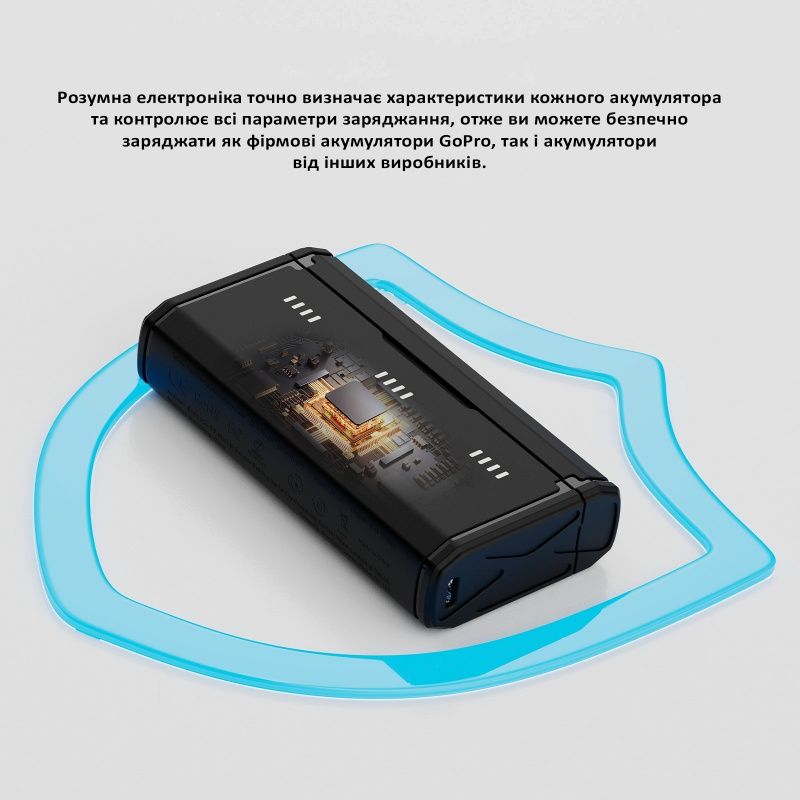 Комплект Telesin два акумулятора + зарядний пристрій для GoPro 13