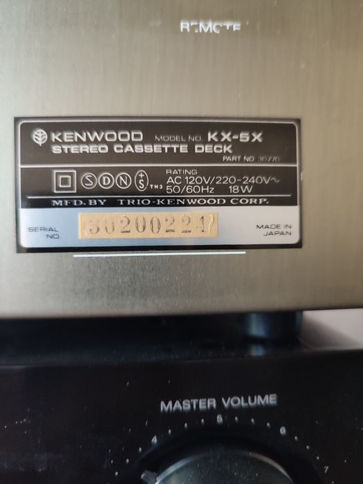 Кассетная дека kenwood KX 5X.