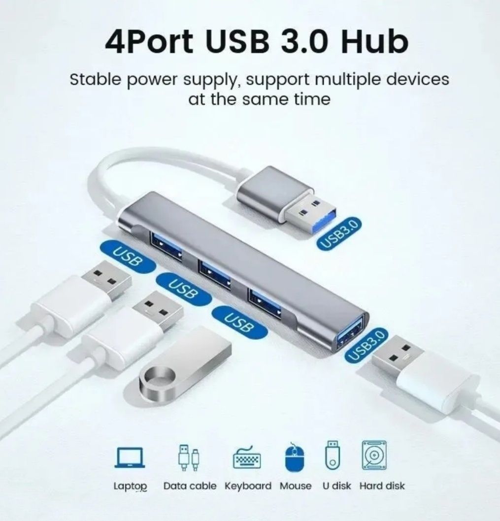 Hub USB C / USB 3  com 4 portas USB