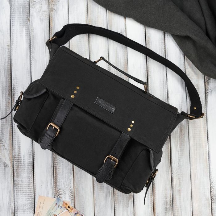 torba męska na laptopa czarna a4 na ramię do ręki paolo peruzzi