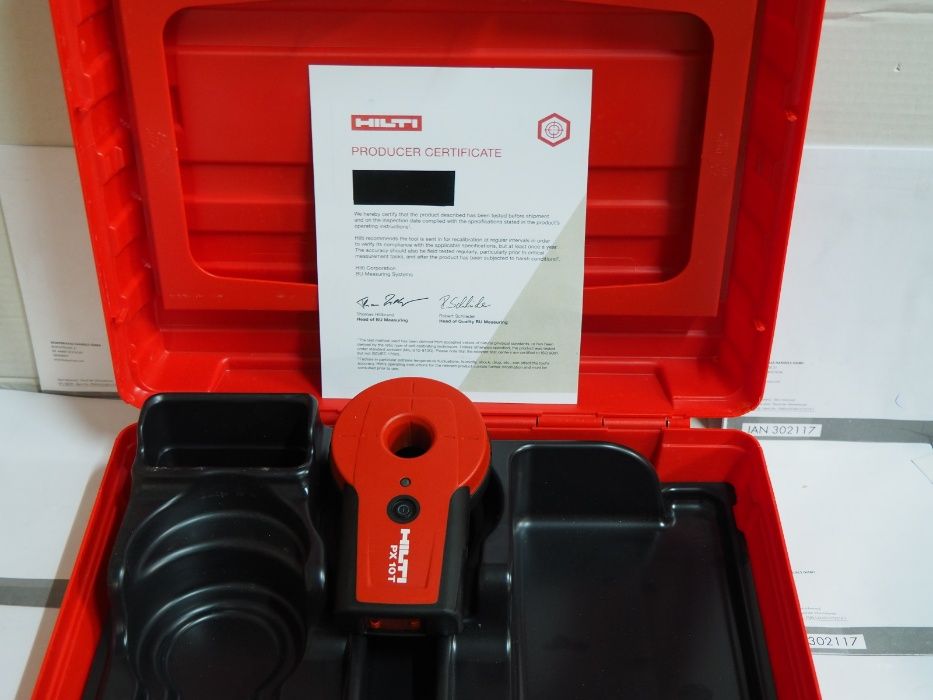 Detektor wykrywacz centrujący HILTI PX 10 T nadajnik walizka