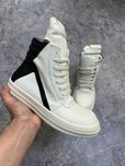 Rick Owens GEOBASKET кеды 43 44 білі  кроссовки белые jumbo lace laces