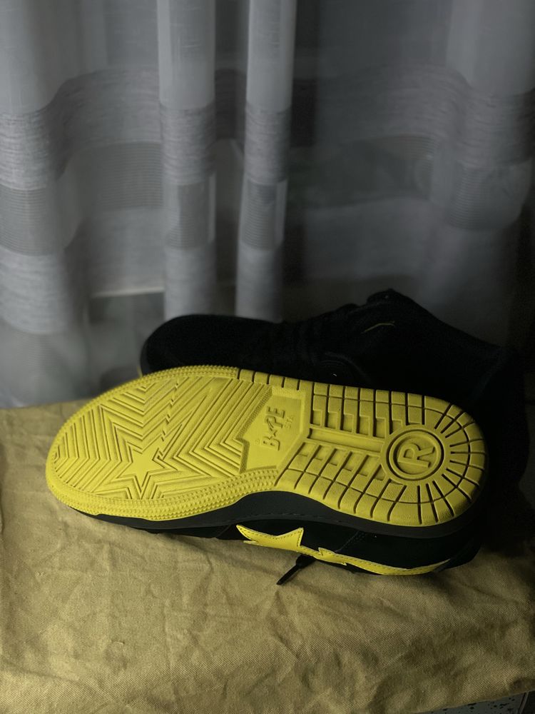 Кросівки A BATHING APE SK8 STA black electric yellow