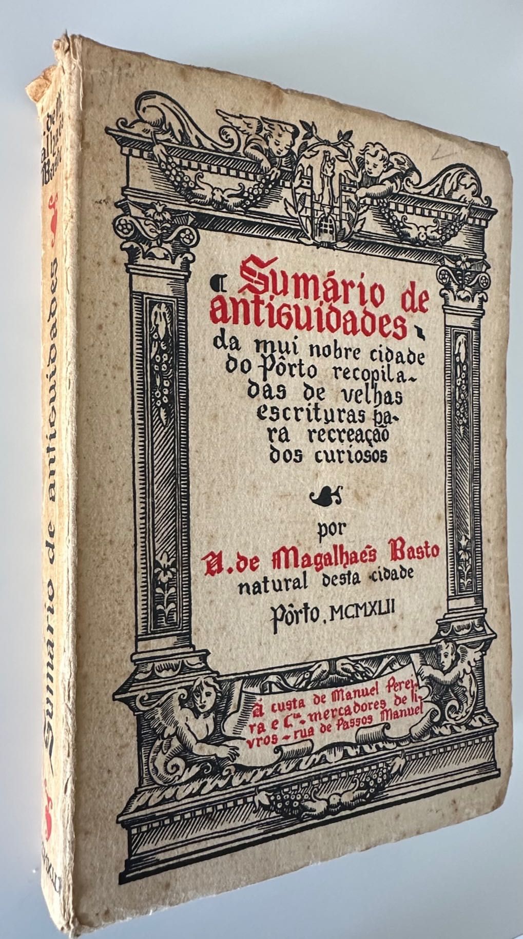 Sumário de Antiguidades - Artur de Magalhães Basto - 1942