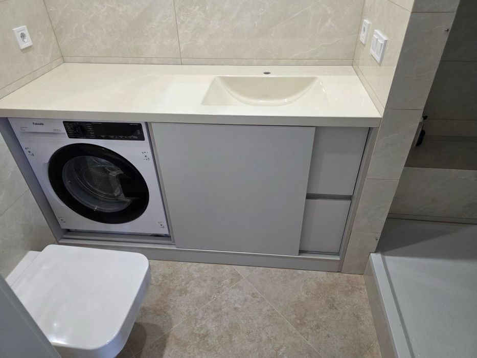 Стільниця з литим умивальником зі штучного каменю можна комплектом