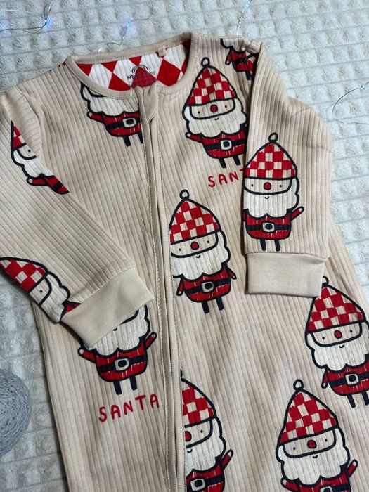 новорічний ромпер , піжама, чоловічок, піддів next 74 і 80 р